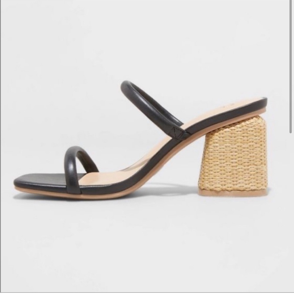 Black chunky heels by Target A New Day